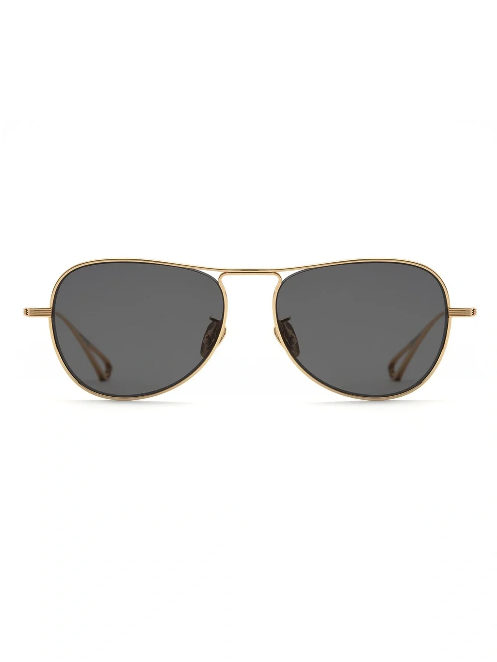 KREWE Gold Frame Sunglasses with Black Lenses